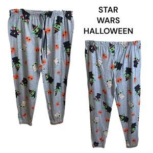Star Wars Pajama Pants Women's Sz L Characters Slumber Halloween Pumpkins NWOT